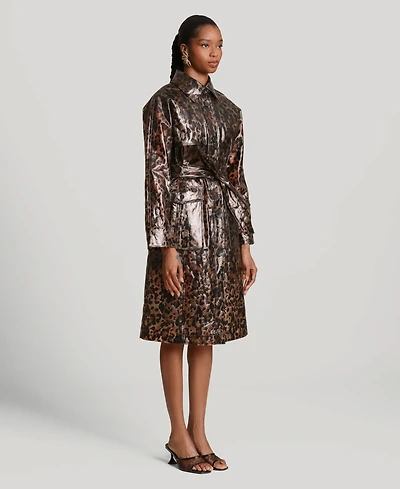 Avec Les Filles Women's Center Front Belted Trench Coat