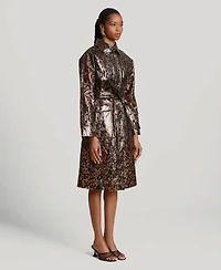 Avec Les Filles Women's Center Front Belted Trench Coat