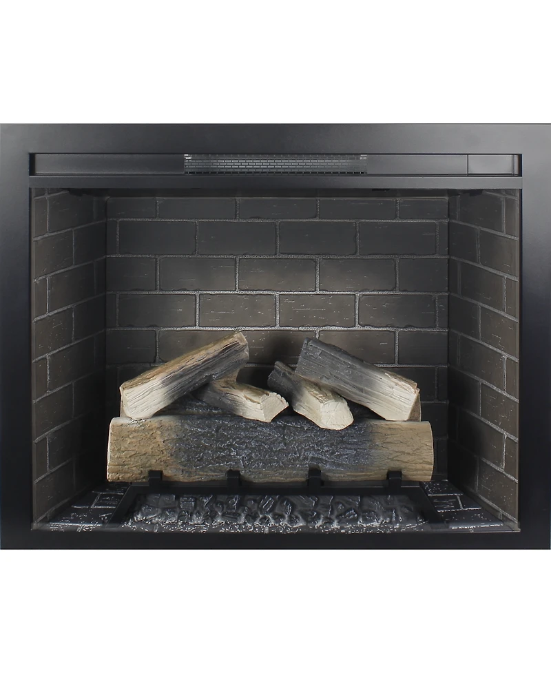 Clihome 33 inch Infrared Electric Fireplace Insert, Touch Panel Home Decor Heater,Smokeless Firebox .With fixed Trim Kit .With Crackling Sound