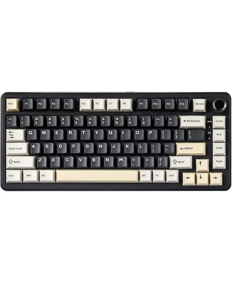 Lofree B75 Mechanical Keyboard,75% Layout with Knob,Hot Swappable Rgb Backlit Gasket Mounted,Creamy Typing,Double-Shot Pbt Keycaps,Cherry Profile