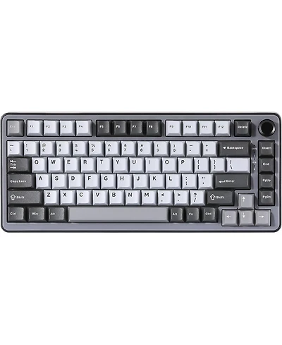 Lofree B75 Mechanical Keyboard,75% Layout with Knob,Hot Swappable Rgb Backlit Gasket Mounted,Creamy Typing,Double-Shot Pbt Keycaps,Cherry Profile