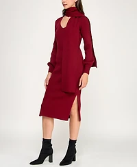 Bcx Juniors' V-Neck Midi Sweater Dress