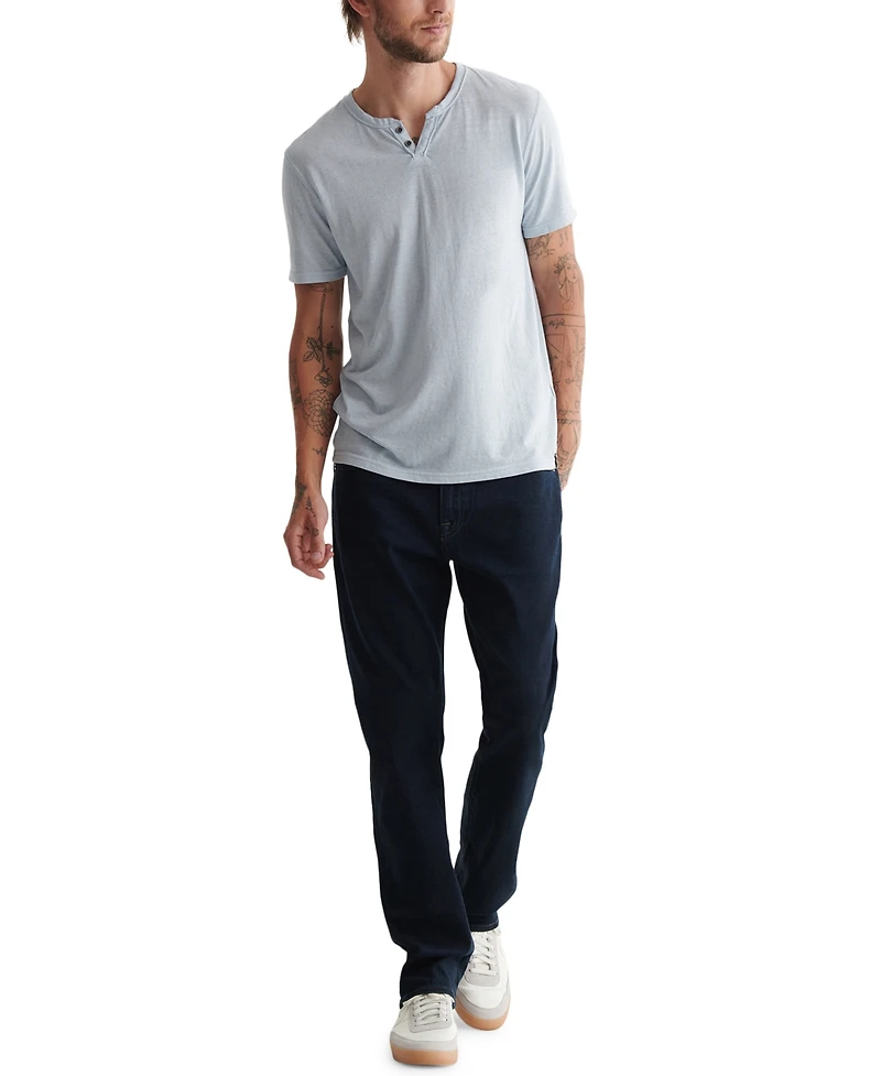 Lucky Brand Men's Venice Burnout Notch Short Sleeves T-shirt