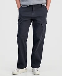 Sun + Stone Men's Cotton-Blend Angled Cargo Pants, Macy's Exclusive
