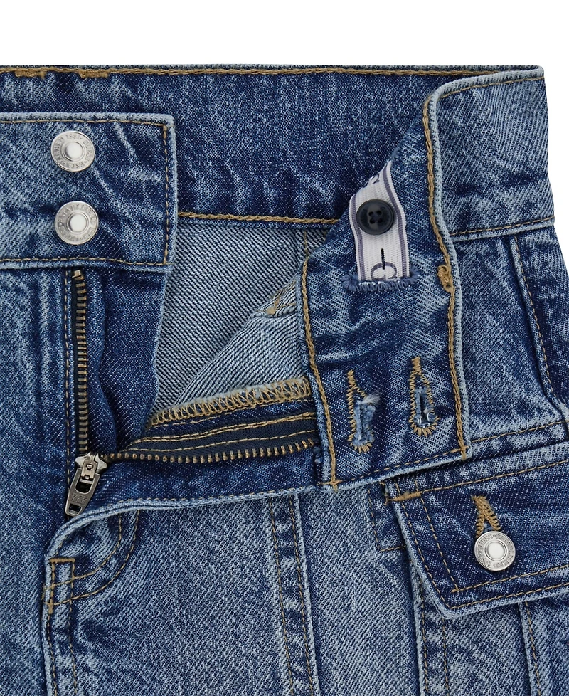 Guess Girls' 7-16 Cargo Denim Skirt