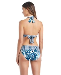 Bleu By Rod Beattie Womens V Neck Swim Top Full Coverage Hipster Bottoms