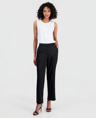 Anne Klein Women's High-Rise Pull-On Trousers