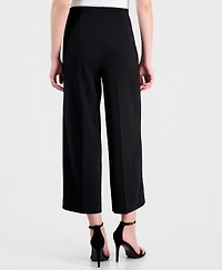Anne Klein Women's High-Rise Cropped Wide-Leg Pants
