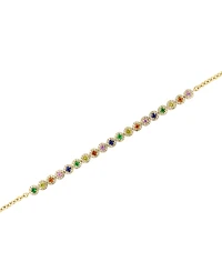 Lali Jewels Emerald (0.68 ct. t.w.) and Diamond (0.56 ct. t.w.) in 14k Yellow Gold