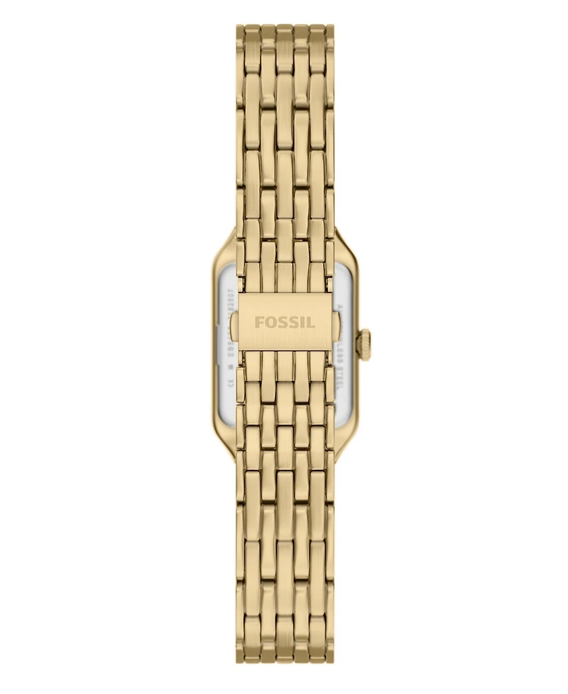 Fossil Women's Raquel Three-Hand Gold-Tone Stainless Steel Watch, 18mm