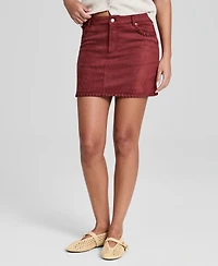 And Now This Women's Faux-Suede Woven Mini Skirt, Macy's Exclusive