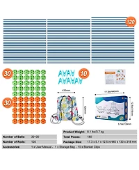 Slickblue 180PCS Kids Tent Fort Building Kit Stem Construction Set