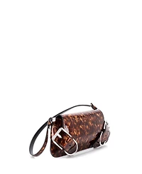 Pre-Owned Givenchy Voyou Shoulder Flap Bag Printed Patent