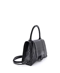 Pre-Owned Balenciaga Medium Hourglass Top Handle Bag Embossed Leather