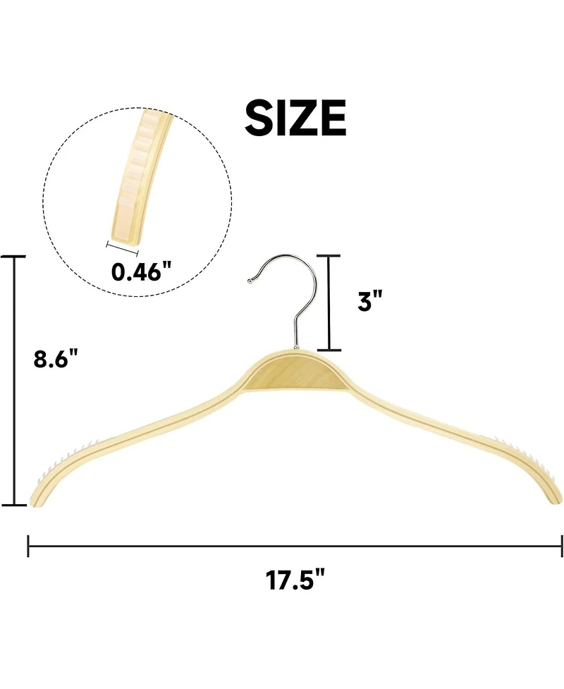 BP4U Premium Wooden Clothes Hangers