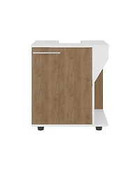 Fm Furniture Compact Under Sink Storage Cabinet with Side Compartment