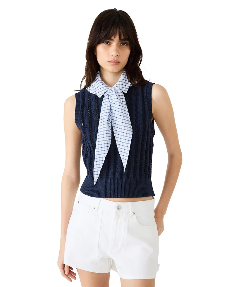 Steve Madden Women's Embree Collared Sweater Vest