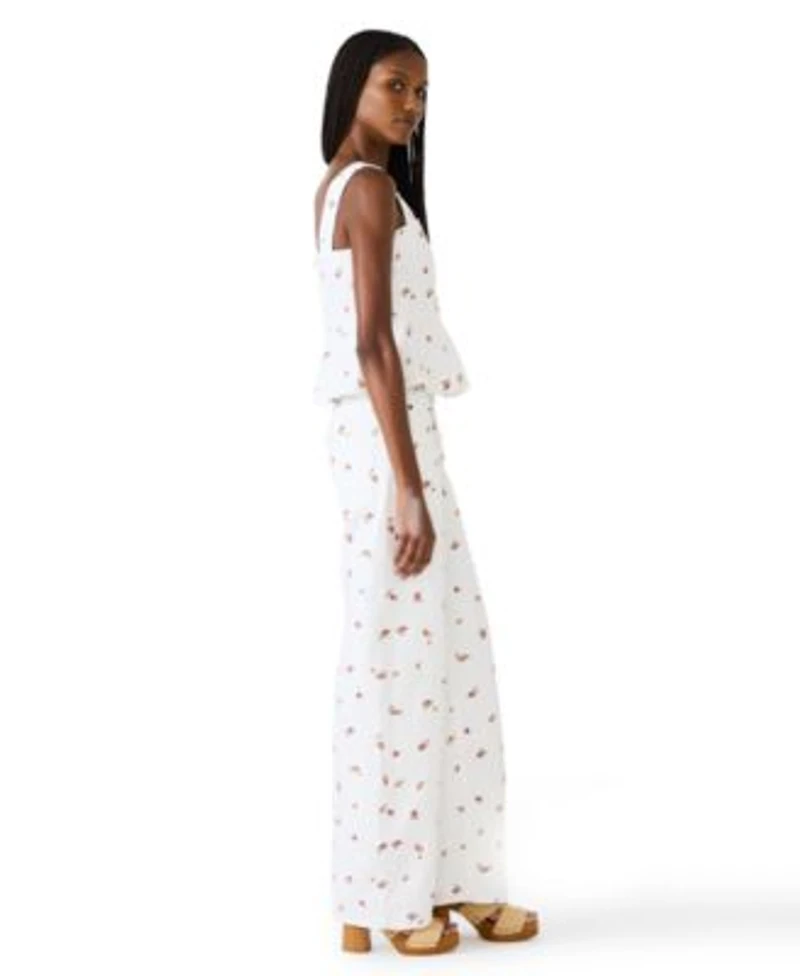 Steve Madden Womens Fiorella Square Neck Top Sydnee Barrel Jeans