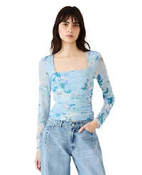 Steve Madden Women's Zinia Knit Square Neck Top