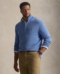 Polo Ralph Lauren Men's Big & Tall Cotton Quarter-Zip Sweater