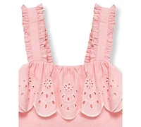 H by Habitual Girls' 7-16 Embroidered Eyelet Top and Skirt, 2-Piece Set