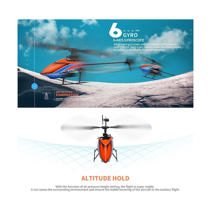 Bruce & Shark 2.4G 4-Channel Rc Helicopter with Auto-Hover & 6-Axis Gyro, Beginner Friendly Design