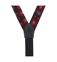 Trafalgar Men's Illumination Explosion Silk Button End Suspenders