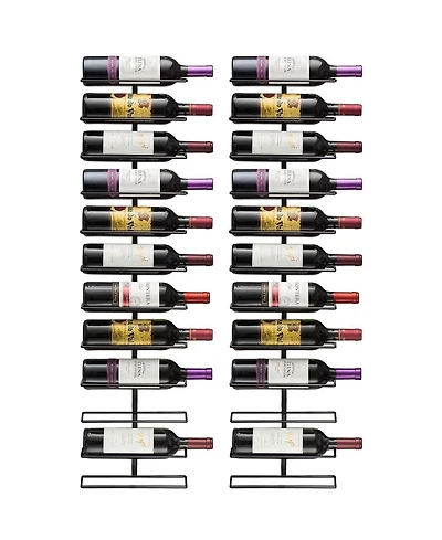 Sorbus Pack Black Metal Wine Rack Bottle Holder - for Home Bar