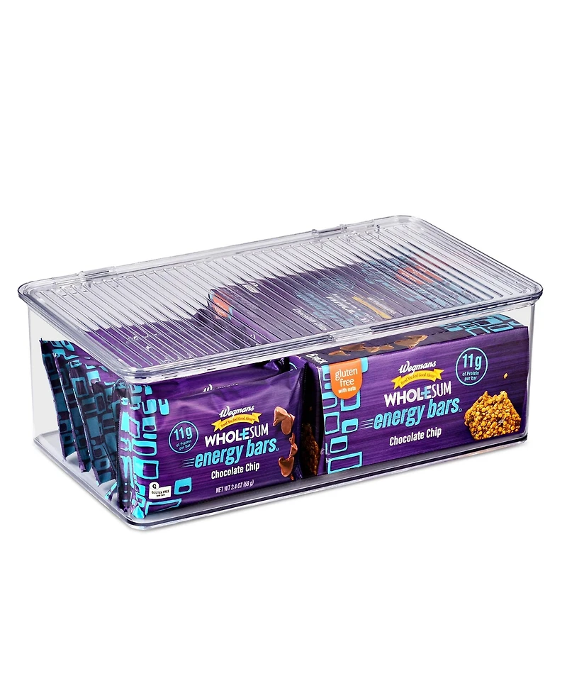 Sorbus Set of 2 Storage Bins For Pantry & Fridge with Hinged Lids - Perfect Organizing Kitchen