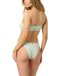 Oneill Womens Willow Weave Seal Beach One Shoulder Swim Top Bottoms