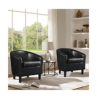 Yaheetech Faux Leather Accent Chair