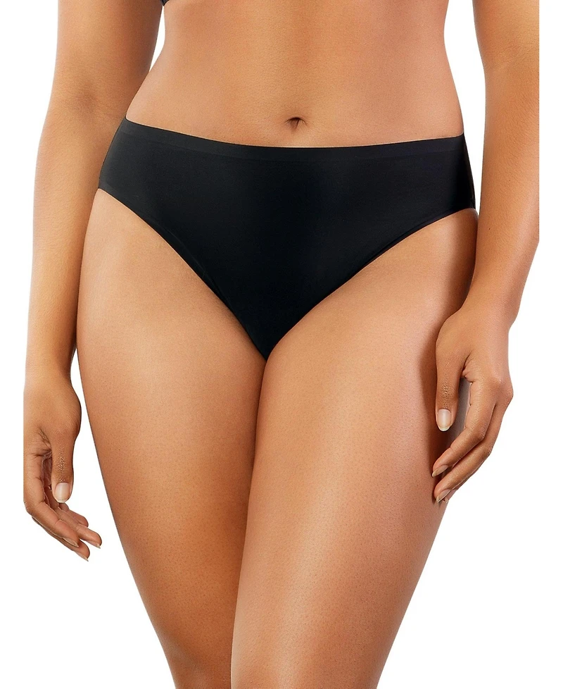 Parfait Women's Bonded French Cut PP5031 Body Smoothing Panties with No Visible Panty Lines (3 pack) - Black/Porcelain/Red