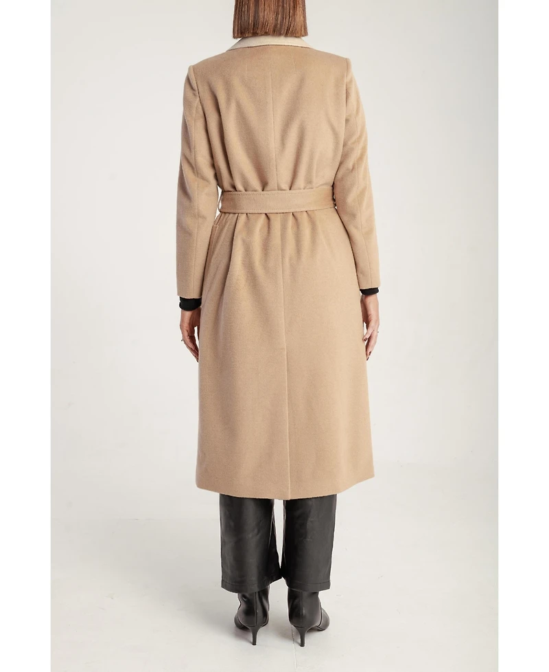 1982 Women's Cashmere Belted Wrap Coat