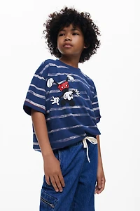 Desigual Boys Boys's Mickey Mouse striped T-shirt