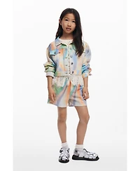 Desigual Girls Girls's Tie-dye denim jacket