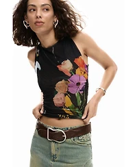 Desigual Women's Tulle floral T-shirt
