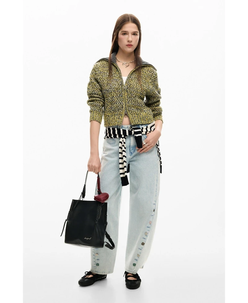 Desigual Women's Medium backpack with heart charm