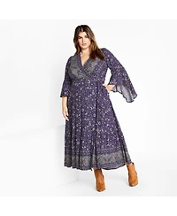 City Chic Plus Belle Wrap Maxi Dress