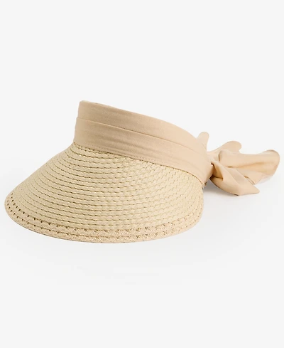 I.n.c. International Concept Tie Back Straw Visor, Macy's Exclusive