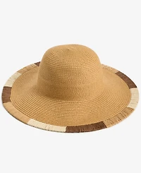 I.n.c. International Concept Embroidered Edge Straw Floppy Hat, Macy's Exclusive