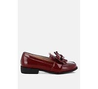 London Rag Women's Araminta Classic Chunky Bow Loafers