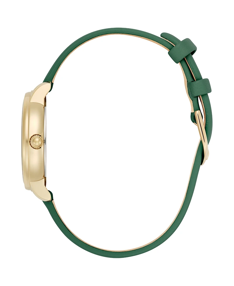 Olivia Burton Women's Westbourne Green Leather Strap Watch, 30mm