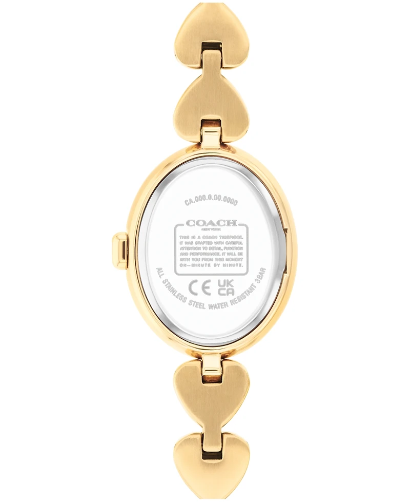 Coach Women's Sammy Gold Tone Stainless Steel With Crystals Bracelet Watch, 22.5mm