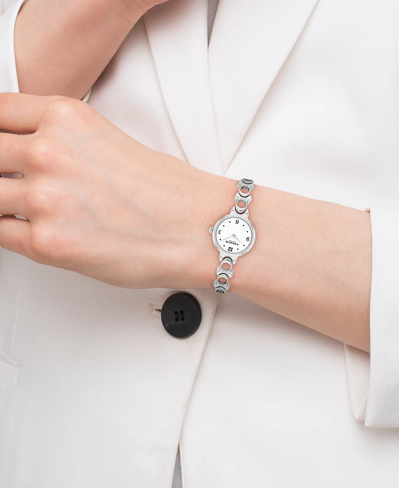 Coach Women's Iris Silver Tone Stainless Steel Bracelet Watch, 22.5mm