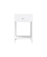 Cesicia Modern Nightstand with Drawer and Open Shelf, Bedside Table for Bedroom, Cute Minimalist Side Table for Kids Room or Girls' Room