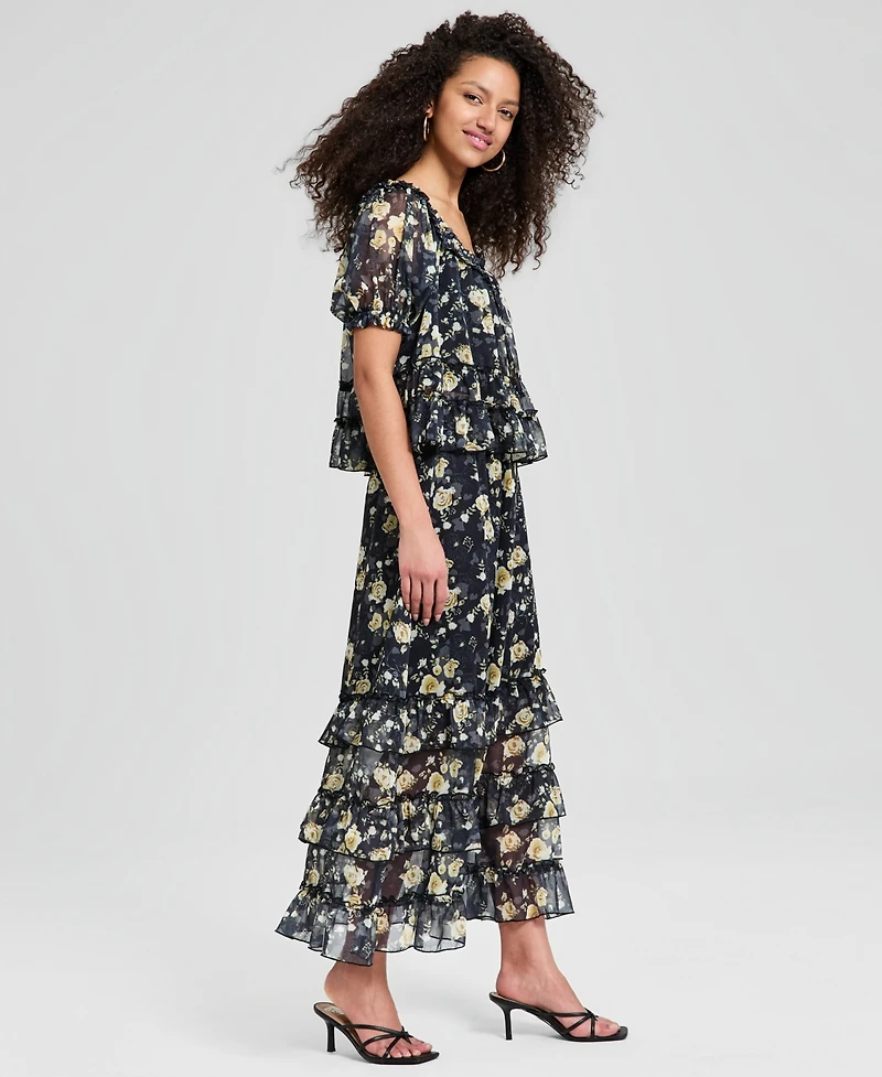 And Now This Women's Tiered Maxi Skirt, Macy's Exclusive