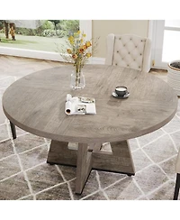Tribesigns Round Dining Table for 4, 47 Inch Wide