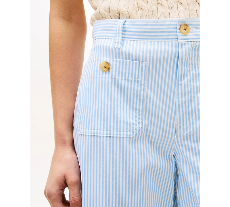 Tommy Hilfiger Women's Twill Patch Pocket All-Over Print Chinos Pants