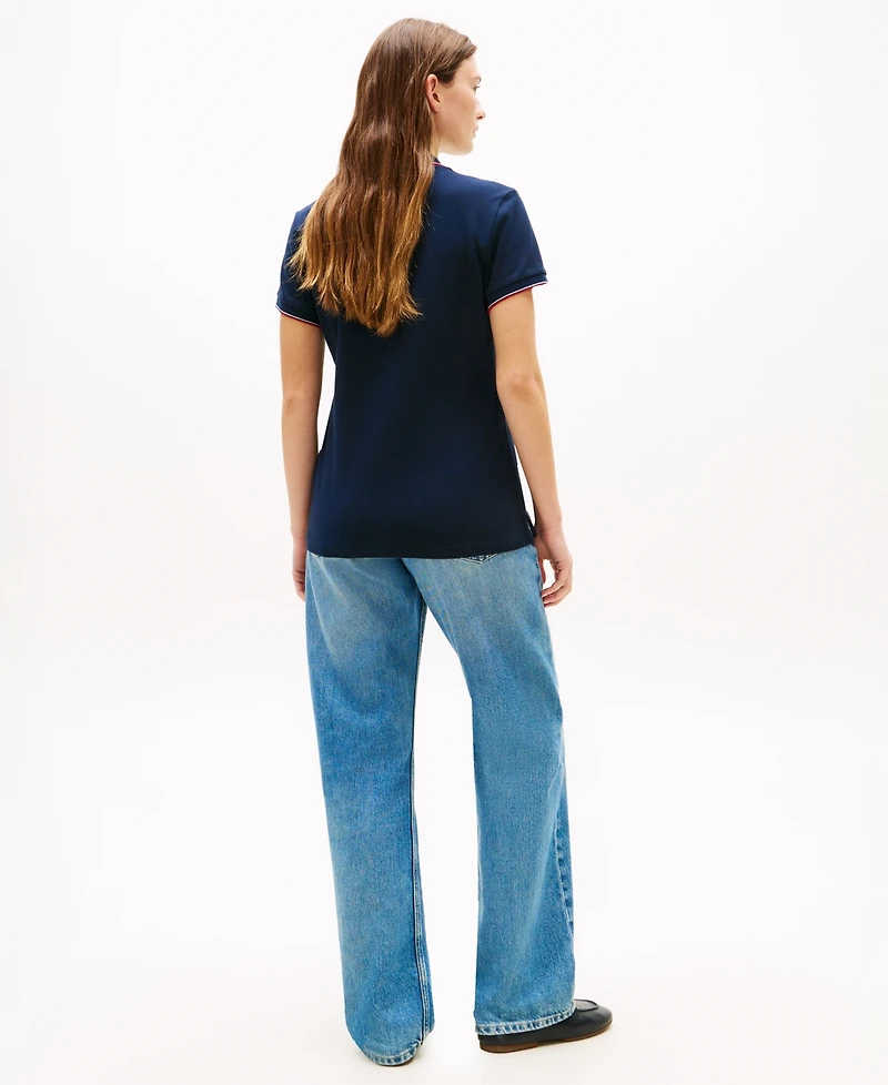 Tommy Hilfiger Women's Classic Pique Short-Sleeve Polo T-Shirt