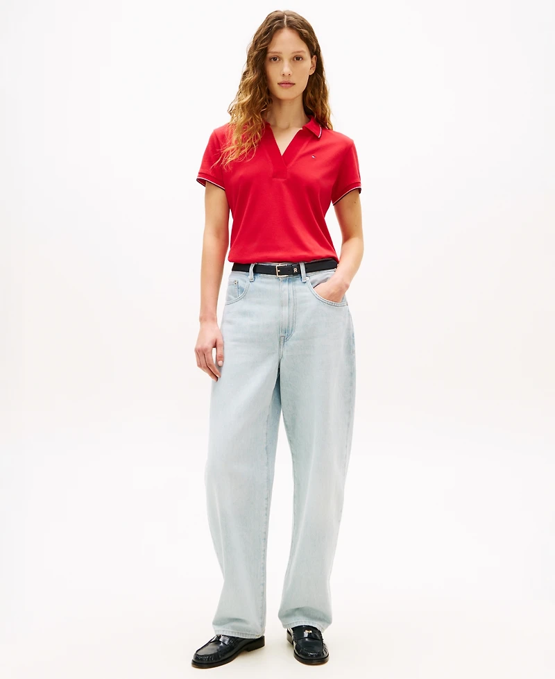 Tommy Hilfiger Women's Classic Pique Short-Sleeve Polo T-Shirt